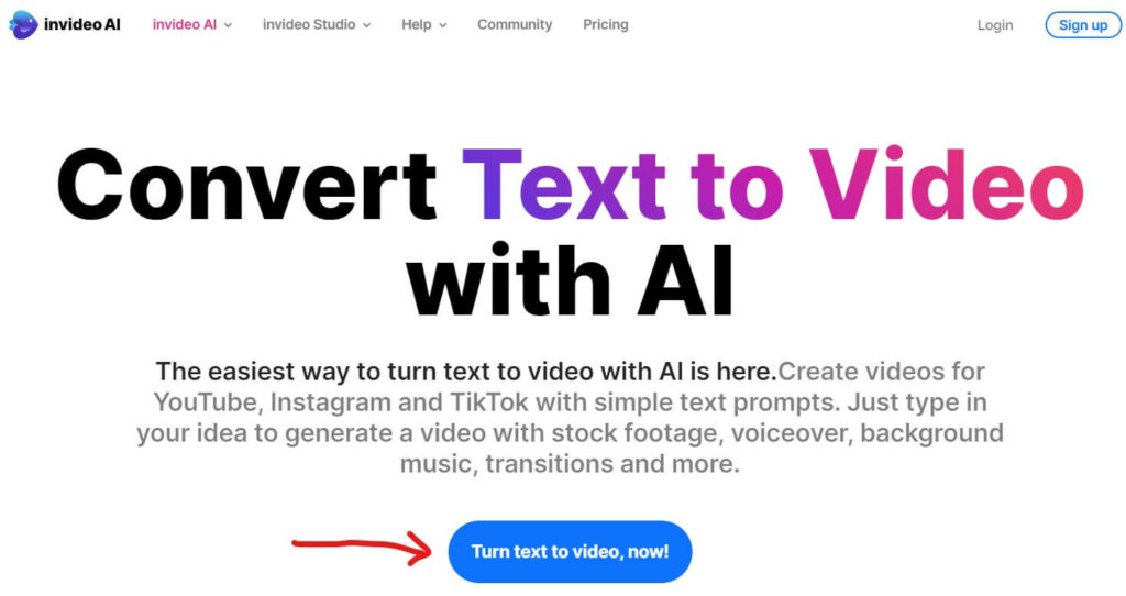 InVideo Guide: for convert text to video